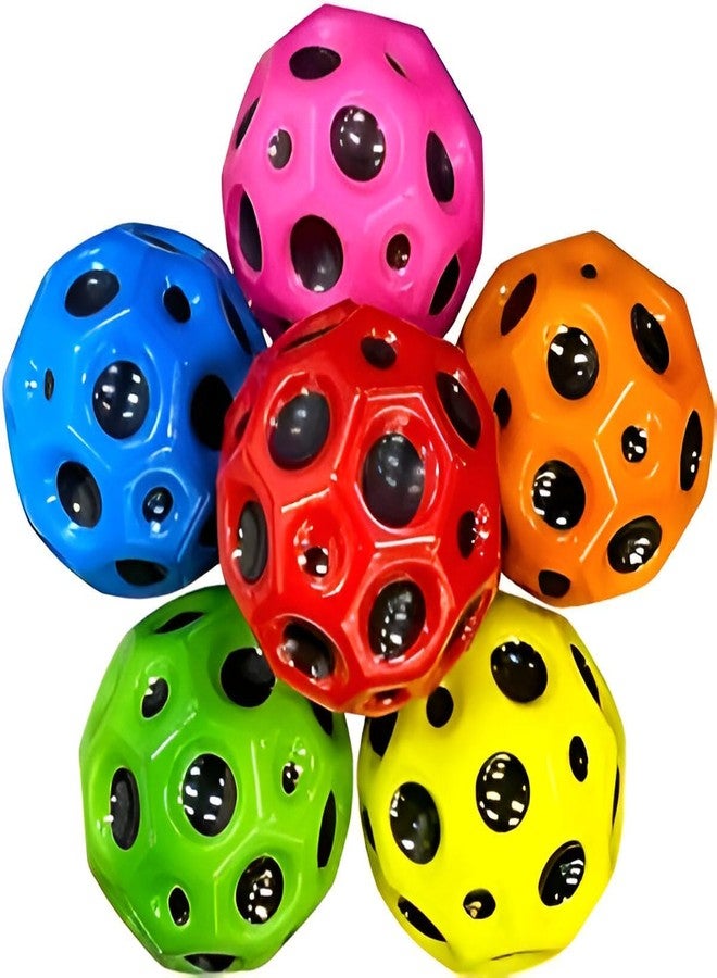 BROOKITCHEN Bouncing Ball Set, Multicolored, Durable Nylon Construction,Nylon Grabsmar Super Bouncing Moon Crater Texture Ball Bounce Ball Set of 1 Ball Random Colour_Super-Bouncing Ball-Multi Color - Image 1